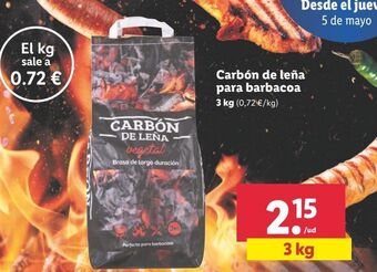 Lidl Carbón de leña oferta