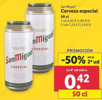 Lidl Cerveza especial san miguel oferta