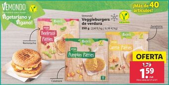 Lidl Hamburguesas vegetales oferta