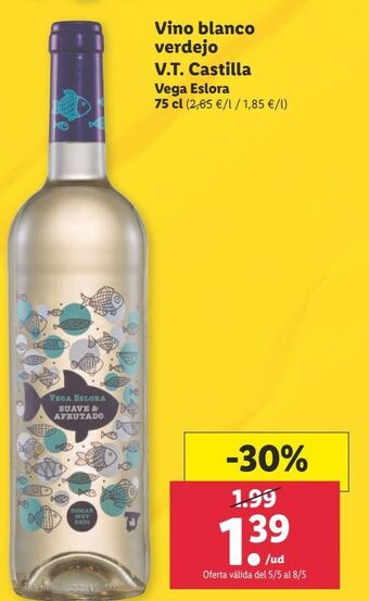 Lidl Vino blanco oferta