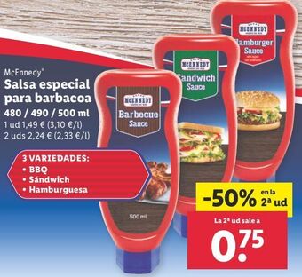 Lidl Salsa barbacoa mcennedy oferta