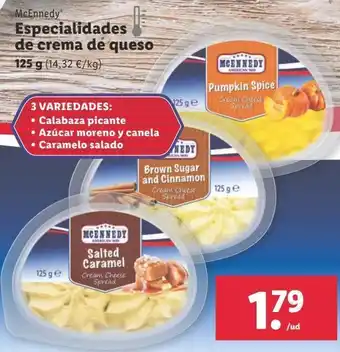 Lidl Crema de queso mcennedy oferta