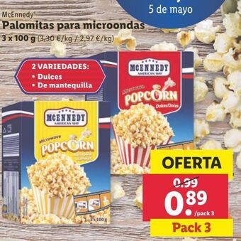 Lidl Palomitas mcennedy oferta