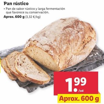 Lidl Pan rústico oferta