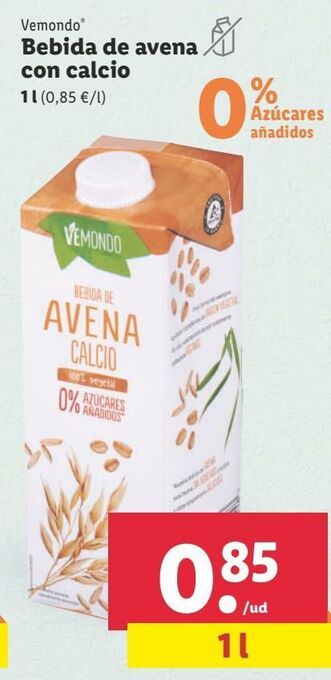 Lidl Bebida de avena oferta