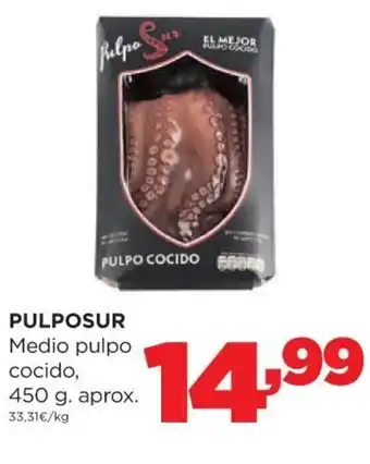 Alimerka Pulposur Medio pulpo cocido 450 g. aprox. oferta