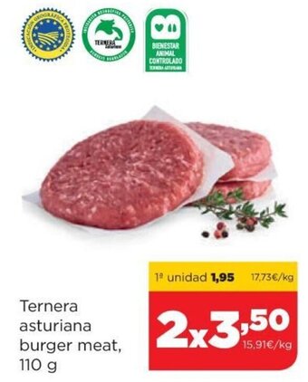 Alimerka Ternera asturiana burger meat 110 g oferta