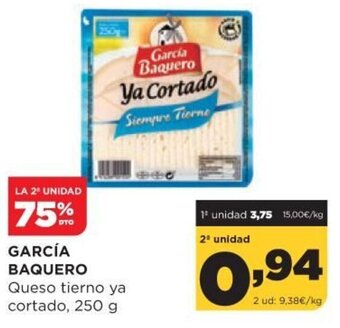 Alimerka García Baquero Queso tierno ya cortado 250 g. oferta
