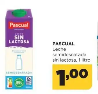 Alimerka Pascual Leche semidesnatada sin lactosa 1 litro oferta