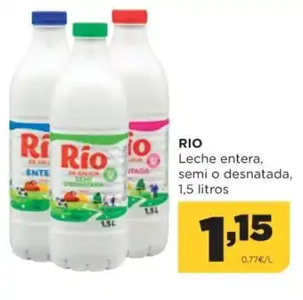 Alimerka Rio Leche entera, semi o desnatada 1,5 litros oferta