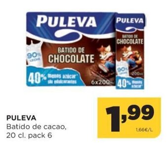 Alimerka Puleva Batido de Cacao 20 cl.pack 6 oferta
