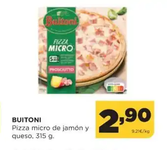 Alimerka Buitoni Pizza micro de Jamón y queso 315 g. oferta