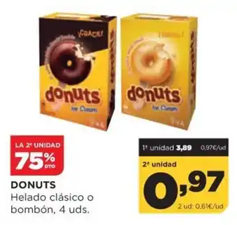 Alimerka Donuts Helado clásíco o bombón 4 uds. oferta