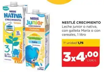 Alimerka Nestlé Crecimiento Leche Junior o Nativa 1 Litro oferta