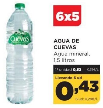 Alimerka Agua De Cuevas Agua mineral, 1,5 litros oferta