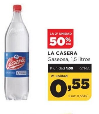 Alimerka La Casera Gaseosa, 1,5 litros oferta