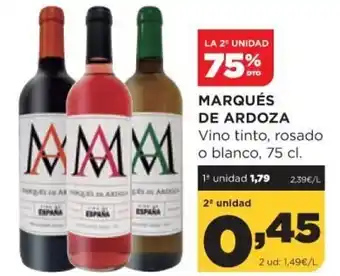 Alimerka Marqués De Ardoza Vino tinto, rosado o blanco, 75 cl oferta