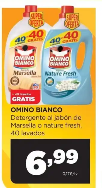 Alimerka Omino Bianco Detergente al jabón de Marsella o nature fresh, 40 lavados oferta