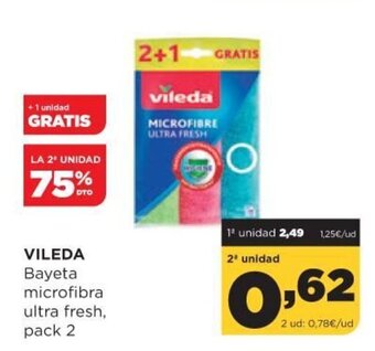 Alimerka Vileda Bayeta microfibra ultra fresh, pack 2 oferta