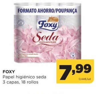 Alimerka Foxy Papel higiènico seda 3 capas, 18 rollos oferta