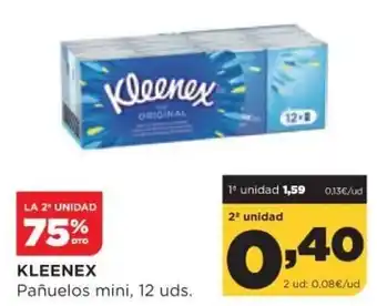 Alimerka Kleenex Pañuelos mini, 12 uds oferta