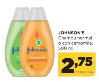 Alimerka Johnson's Champú normal o con camomila, 500ml oferta