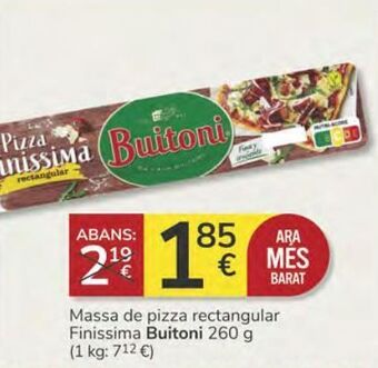 Consum Massa de pizza rectangular finissima buitoni oferta