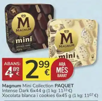 Consum Magnum mini collection intense dark, xocolata blanca i cookies oferta