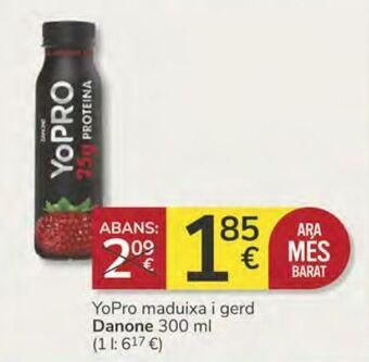Consum Yopro maduixa i gerd danone oferta