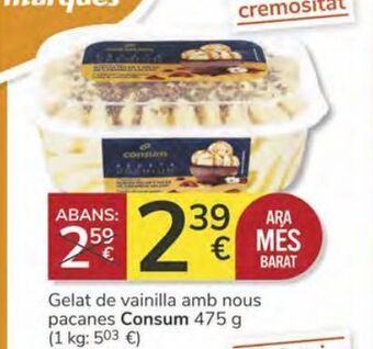 Consum Gelat de vainilla amb nous pacanes consum oferta
