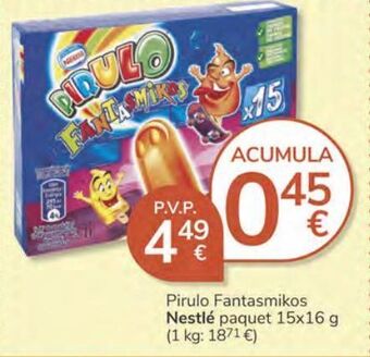 Consum Pirulo fantasmikos nestlé oferta