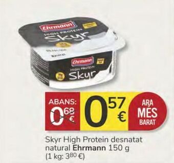 Consum Skyr high protein desnatat natural ehrmann oferta