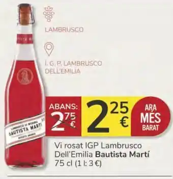 Consum Vi rosat igp lambrusco dell'emilia bautista martí oferta