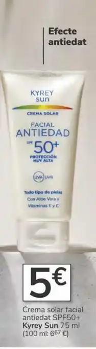 Consum Crema solar facial antiedat spf50+ kyrey sun oferta