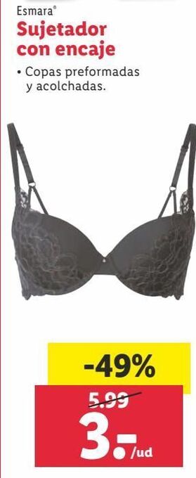 Lidl Sujetador esmara oferta