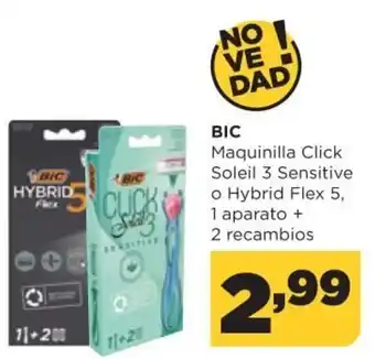 Alimerka Bic Maquinilla Click Soleil 3 Sensitive o Hybrid Flex 5, 1 aparato + 2 recambios oferta