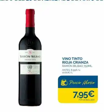 Vino Tinto Rioja Crianza Ramón Bilbao 750ml