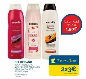 Gel De Baño Rosa Mosqueta Que Tiempos Aquellos Vainilla/ Canela Betres 1,250 L