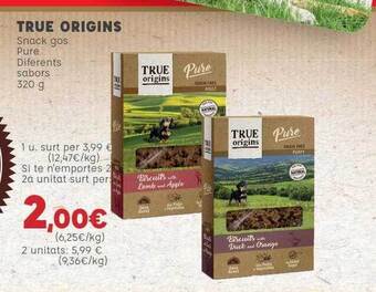 Kiwoko True Origins Snack Gos Pure Diferents Sabors oferta