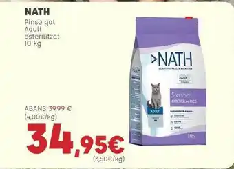 Kiwoko Nath Pinso Gat Adult Esterilitzat oferta