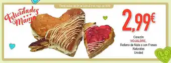 Masymas Corazón Hojaldre Relleno De Nata O Con Fresas Naturales oferta