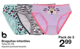 Zeeman Braguitas infantiles Tallas 92-128 Algodón/poliéster/elastán Pack de 2 oferta