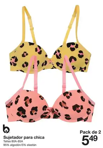Zeeman Sujetador para chica Tallas 80A-85A 95% algodón/5% elastán Pack de 2 oferta