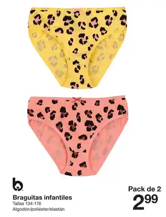 Zeeman Braguitas infantiles Tallas 134-176 Pack de 2 oferta