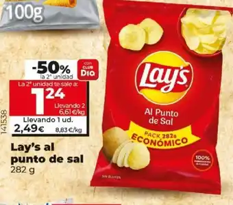 Dia Lay's al punto de sal 282 g oferta