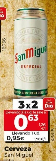 Dia San Miguel Cerveza oferta