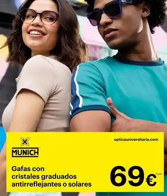 Gafas con cristales graduados anti reflejantes o solares