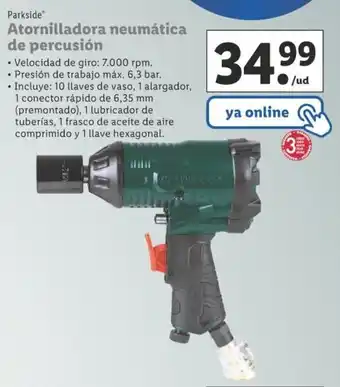 Lidl Parkside Atornillaadora neumática de percusión oferta