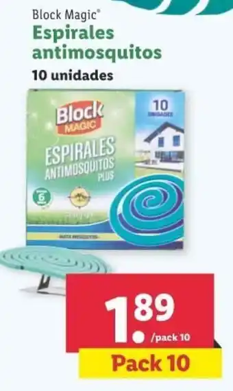 Lidl Block Magic Espirales antimosquitos 10 unidades oferta