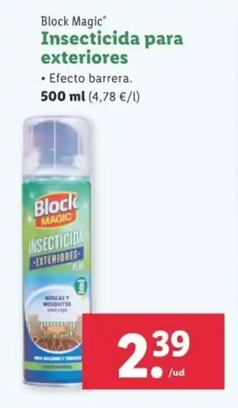 Lidl Block Magic Insecticida para exteriores 500ml oferta